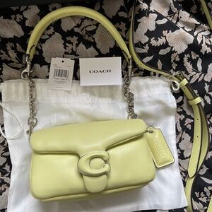 Coach Pillow Tabby 18 in Pale Lime